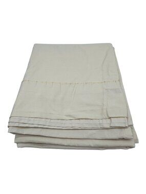 Martex Luxury Cream Solid 100% Cotton Queen Flat Sheet Bedding Classic Bedroom
